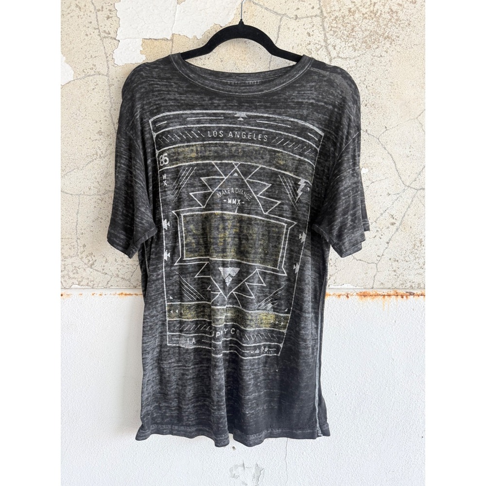 Society T Shirt Burnout Graphic Tee Mens M Los Angeles Distressed Streetwear‎